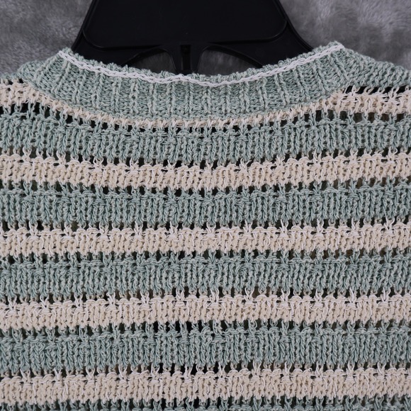 Rag & Bone Jace Striped Lady Cardigan Womens M Aqua Preppy Coastal Classic NWT - Picture 13 of 16